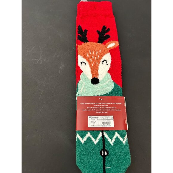 Mens Wondershop Super Soft Crew Socks Reindeer Size 6-12 Cotton Blend Christmas - Picture 5 of 10